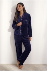 Pijama camisero polar Selmark P3876